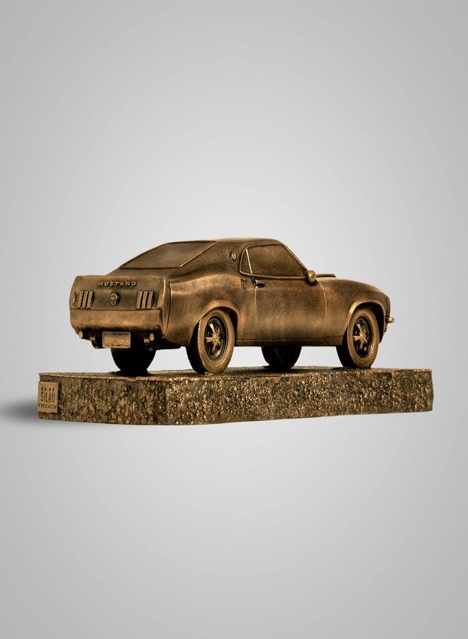 SILAII 1969 Ford Mustang Car Replica Sculpture in Antique Bronze Finish | Collectible Home Décor - Image 4